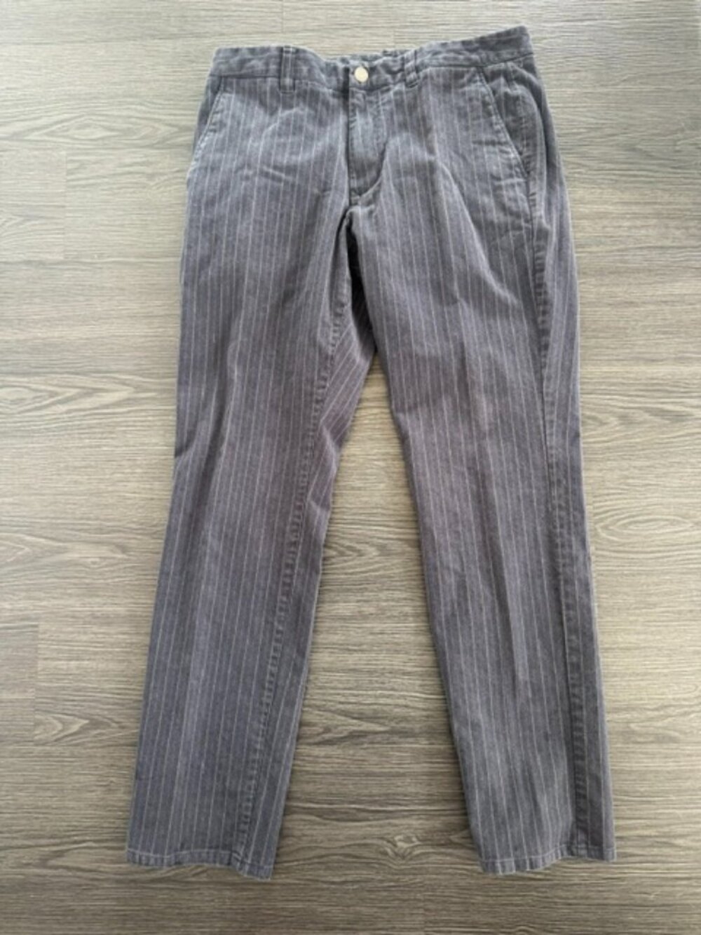 Bonobos Stretch Washed Chinos Men's 33x32 Navy Vertical Stripe Pants